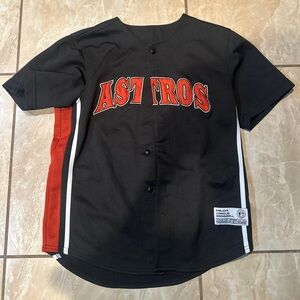 Black Astros Jersey 90s Throwback Stitched Boys Jersey Size L